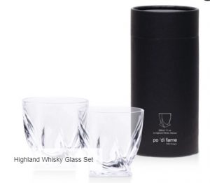 Highland whisky glass set